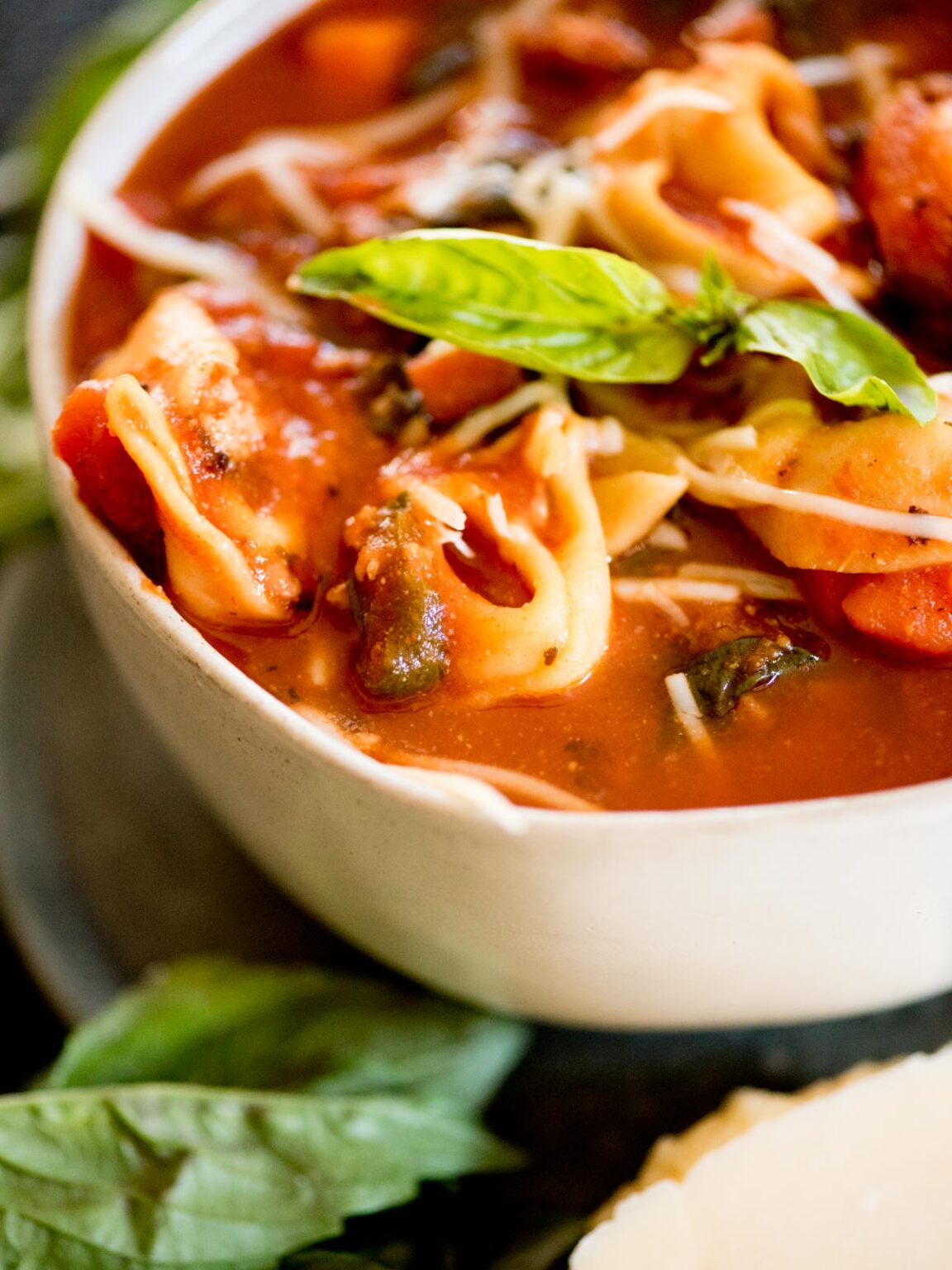 Tomato Florentine Soup Recipe with Tortellini- Sweetly Splendid