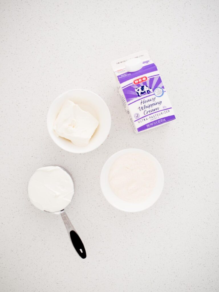 ingredients to make yogurt fruit dip