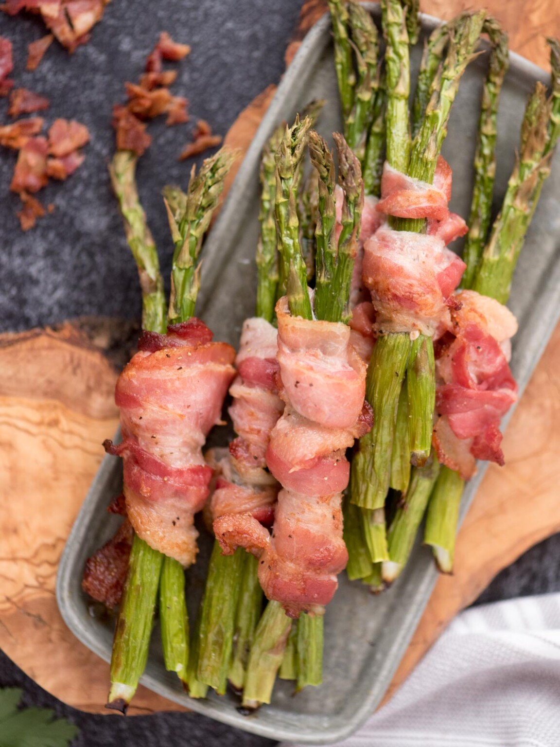 air fry bacon wrapped asparagus Sweetly Splendid