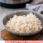 Pinterest image of instant pot basmati rice.