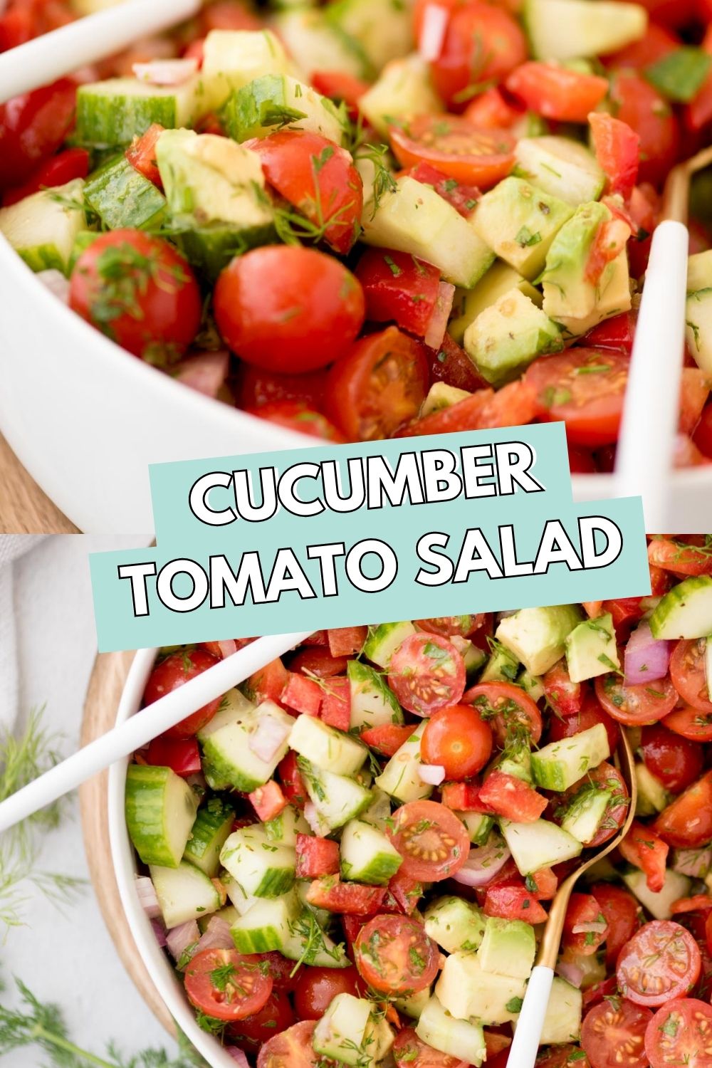 Tomato Cucumber and Avocado Salad - Sweetly Splendid