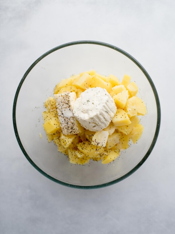 Mashed Potatoes with Boursin Cheese - Sweetly Splendid
