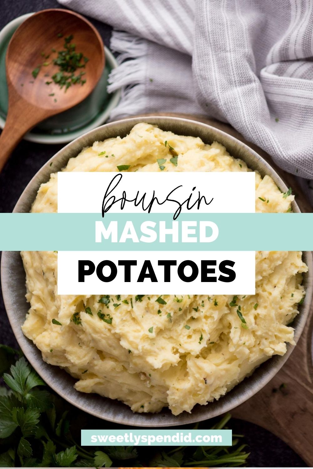 Mashed Potatoes with Boursin Cheese - Sweetly Splendid
