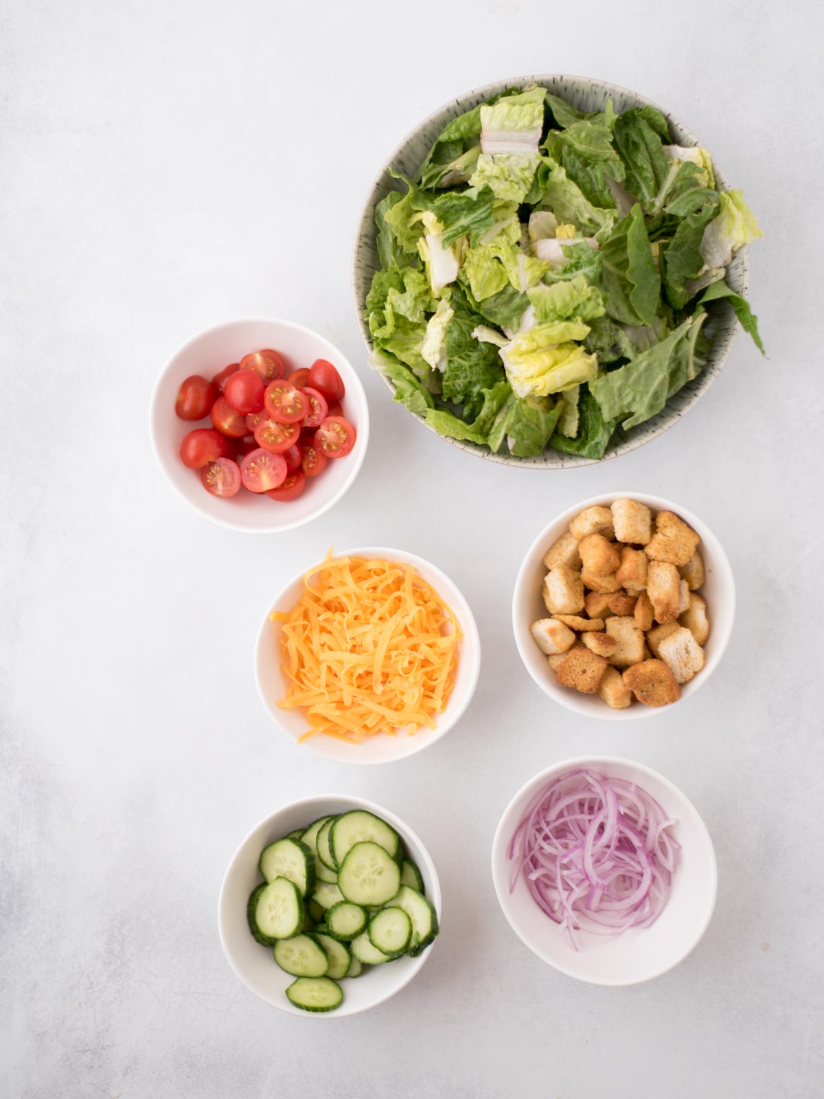 ingredients to make a house salad