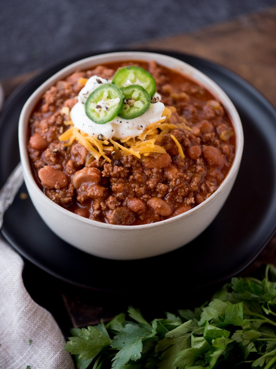Texas Chili with Beans Recipe - Sweetly Splendid