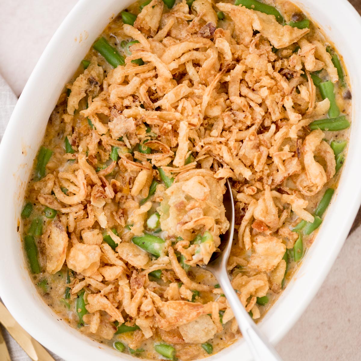 dressed up green bean casserole Cheesy Green Bean Casserole